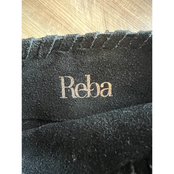 Reba Boots Womens Size 8.5 Black Suede Fringe Western Knee High Zip Cowboy - Picture 7 of 8